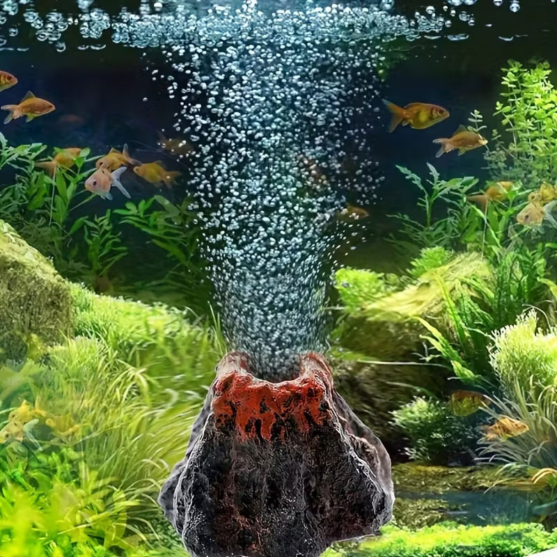 Fish Toys For Aquarium - Вулканический камень-аэратор для аквариумов, не требует
