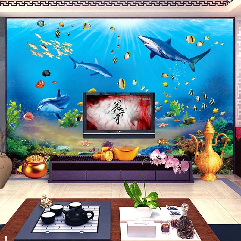 Индивидуальные обои HD с изобр – обзор и цена Aquarium Fish Restaurant